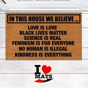 In This House We believe doormat fast shipping, funny Entry Doormats, Housewar…